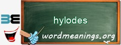 WordMeaning blackboard for hylodes